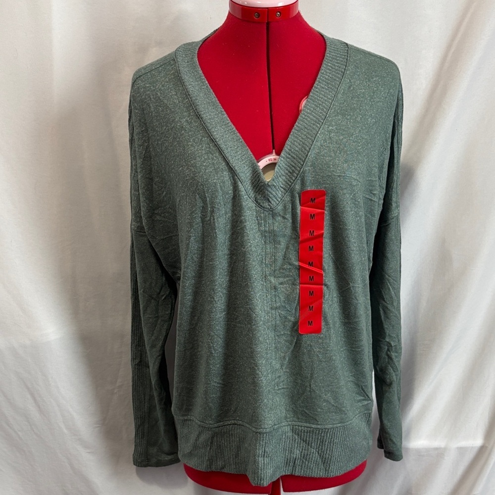 Buffalo David Bitton Green V-Neck Sweater MM187
